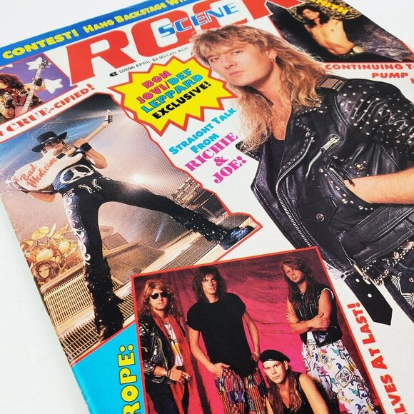 Rock Scene Magazine Skid Row Motley Crue Aerosmith VTG April 1990 Unread Stock - Picture 12 of 12